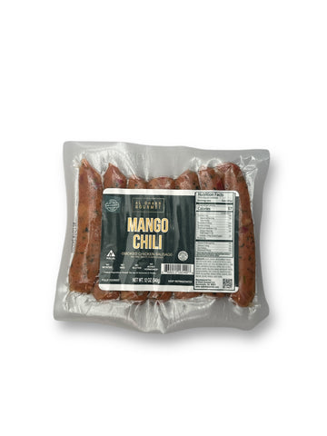 Mango Chili Smoked Halal Chicken Sausage (12oz)